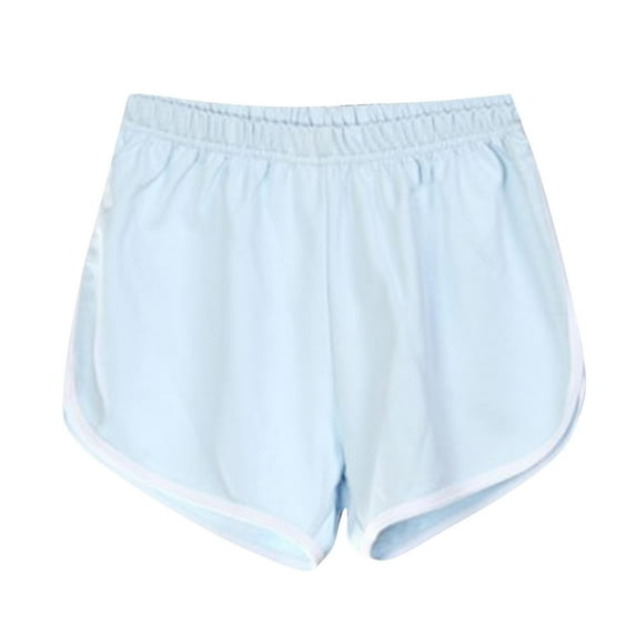 Mlzmgr Running Shorts for Women Cotton Breathable Elastic Waist Shorts Athletic Gym Workout Short Pants