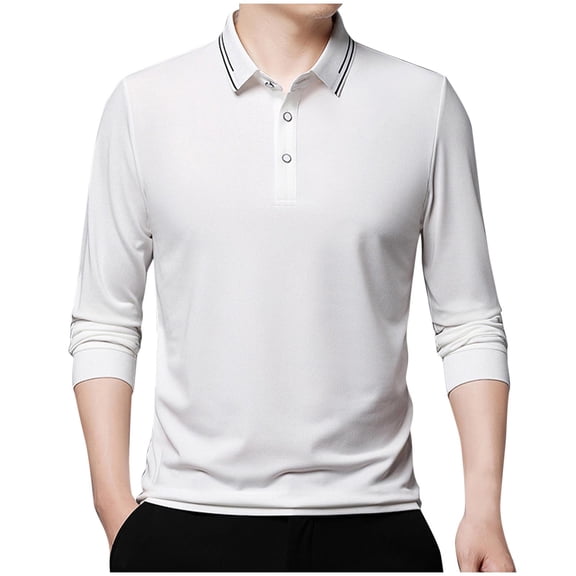 Mlzmgr Shirts for Men 1/4 Button Long Sleeve Golf Shirts Fitness Business Casual Work Shirts