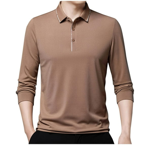 Mlzmgr Shirts for Men 1/4 Button Long Sleeve Golf Shirts Fitness Business Casual Work Shirts