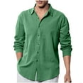 thumbnail image 1 of Mlzmgr Shirts for Men Long Sleeve Button down Lightweight Men's Shirts Vacation Casual Travel Tops, 1 of 6