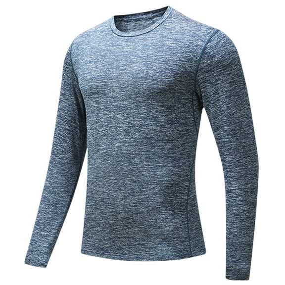 Mlzmgr Shirts for Men Stretchy Long Sleeve Slim Fitted Moisture Wicking Shirts Sun Protection