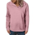 thumbnail image 1 of Mlzmgr Shirts for Women Lapel Neck Athletic Tops Long Sleeve Pullover Shirts Solid Color Womens Casual Tops, 1 of 8