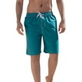 thumbnail image 1 of Mlzmgr Short for Men Drawstring Elastic Waist Straight Leg Short Pants with Pockets Summer Vacation Beach Shorts, 1 of 5