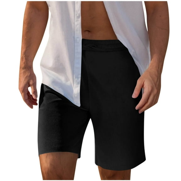 Mlzmgr Shorts for Men Casual Regular Fitted Shorts with Pockets Drawstring Elastic Waist Beach Loungewear Shorts