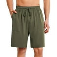 thumbnail image 1 of Mlzmgr Shorts for Men Drawstring Elastic Waisted Loose Fitted Casual Shorts Activewear Loungewear Shorts for Men, 1 of 7