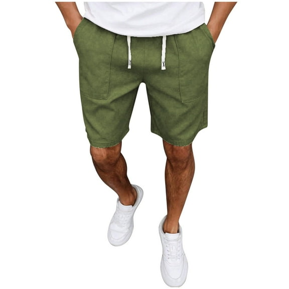 Mlzmgr Shorts for Men Twill Drawstring Short Wtih Pockets Summer Lounge Beach Going out Short Pants