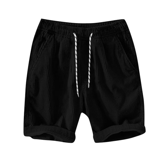Mlzmgr Shorts for Men with Pockets Corduroy 7 Inch Inseam Regular Fitted Work Shorts Solid Color