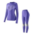 thumbnail image 1 of Mlzmgr Ski Underwear Warm Suit Sets for Women Breathable Shirts Elastic Wasit Stretchy Pants Base Layers 2 Piece Sets, 1 of 5