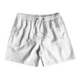 thumbnail image 1 of Mlzmgr Summer Shorts for Men Elastic Waist Casual Straight Leg Solid Color Beach Lightweight Loose Shorts, 1 of 6
