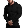 thumbnail image 1 of Mlzmgr Sweat Shirts for Men Hoodie Drawstring Long Sleeve Stretchy Gym Running Shirts Solid Color, 1 of 6