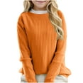 thumbnail image 1 of Mlzmgr Sweaters for Teen Girls Long Sleeve Button down Kintted Crewneck Regular Fitted for Youth Solid Color, 1 of 3