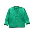 thumbnail image 1 of Mlzmgr Sweaters for Toddler Babys Cotton Long Sleeve V Neck Button Down Casaul Homeweaer Tops Solid Color, 1 of 8