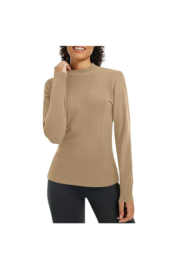 Sweaters for Women Fleece Warm Long Sleeve Crew Neck Soft Comfy Tops for Women Casual Homewear