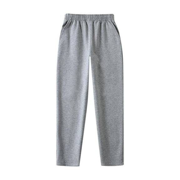 Mlzmgr Sweatpants Boys Cotton Breathable Full Length Pants Elastic Waist Running Basketball Pants for Kids