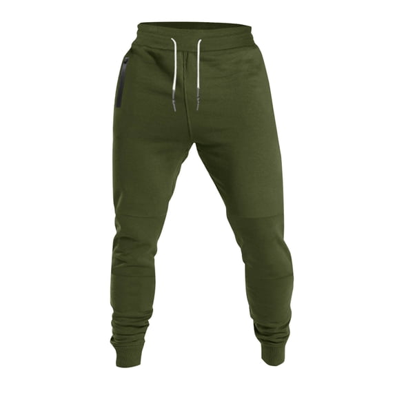 Mlzmgr Sweatpants Pants for Men Elastic Waist Joggers with Zipper Pockets Outdoor Active Running Pants