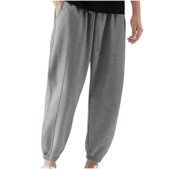 Mlzmgr Sweatpants for Men Baggy Comfy Jogger Pants Solid Color Casual Drawstring Workout Trousers