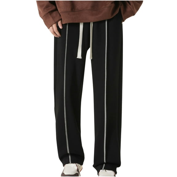 Mlzmgr Sweatpants for Men Drawstring Athletic Running Pants with Pockets Loose Fitted Mens Trousers