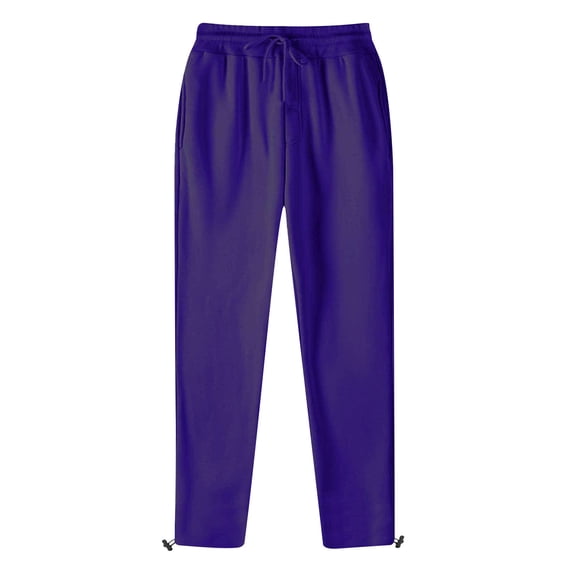 Mlzmgr Sweatpants for Men Drawstring Elastic Waist Adjustable Bottom Straight Leg Casual Athletic Jogging Pants with Pockets(XX-Large,Purple)