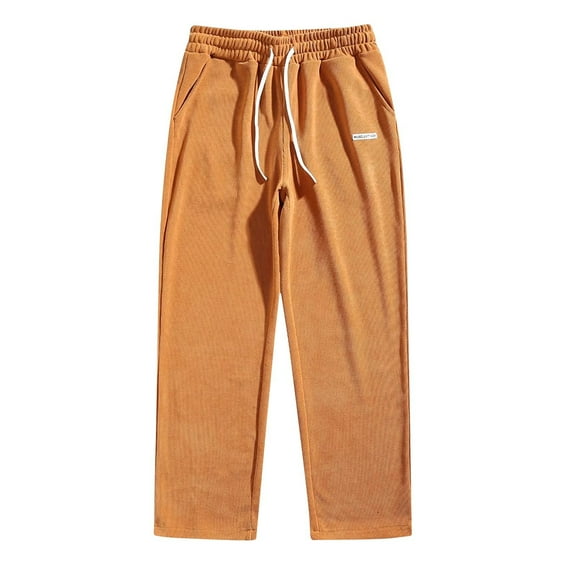 Mlzmgr Sweatpants for Men Drawstring Elastic Waist Straight Leg Cropped Pants with Pockets Running Athletic Pants