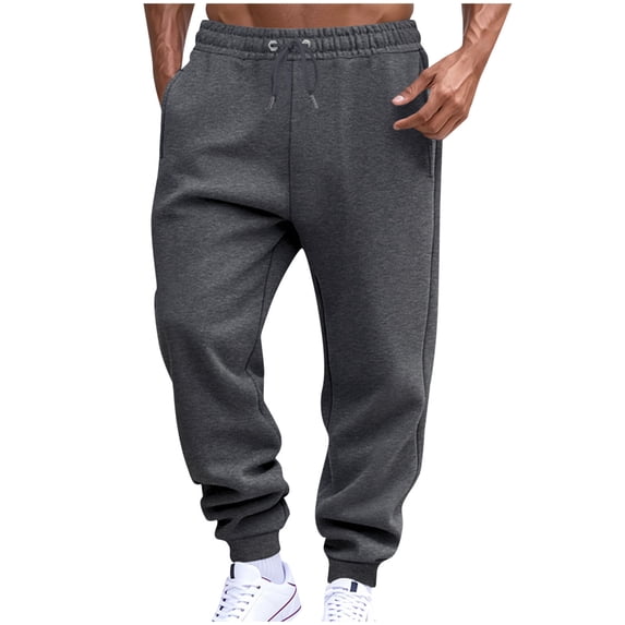 Mlzmgr Sweatpants for Men Loose Elastic Waisted Drawstring Joggers with Pockets Running Gym Workout Casual Pants