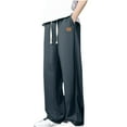 thumbnail image 1 of Mlzmgr Sweatpants for Men Loose Fitted Baggy Pants with Pockets Drawstring Elastic Waist Summer Running Pants 2XL-5XL, 1 of 3