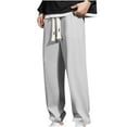 thumbnail image 1 of Mlzmgr Sweatpants for Men Loose Fitted Drawstring Ribbed Knit Pants Quick Drying Gym Workout Pants, 1 of 4