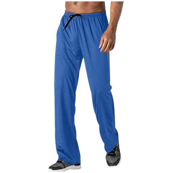 Mlzmgr Sweatpants for Men with Pockets Drawstring Elastic Waist Quick Drying Pants Gym Workout Trousers