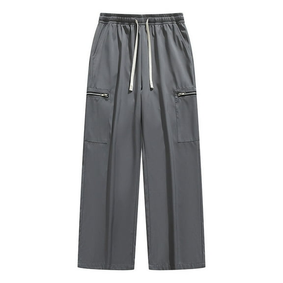 Mlzmgr Sweatpants for Men with Zipper Pockets Quick Drying Elastic Waist Pants Athletic Workout Trousers