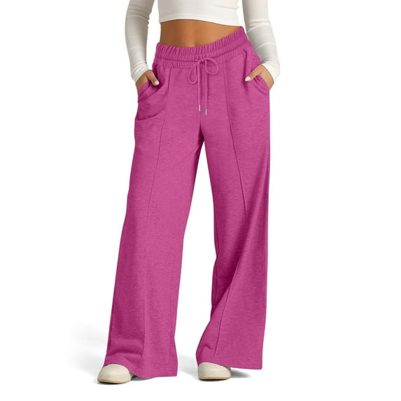 Mlzmgr Sweatpants for Women with Pockets Drawstring Elastic Waist Athletic Loose Pants Running Outdoor Trousers