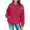 thumbnail image 1 of Mlzmgr Sweatshirts Hoodies for Teen Girls Long Sleeve Hooded Neck Loose Fitted Activewear Tops Sports Casual Daily Wear 4-15 Years, 1 of 7