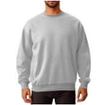 thumbnail image 1 of Mlzmgr Sweatshirts Men Long Sleeve Crewneck Loose Fitted Pullover Tops for Men S-4XL Solid Color, 1 of 7