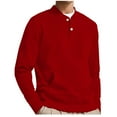 thumbnail image 1 of Mlzmgr Sweatshirts for Men 1/4 Button Long Sleeve Crewneck Lounge Shirts with Pockets Sports Going out Tops, 1 of 4