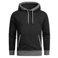 thumbnail image 1 of Mlzmgr Sweatshirts for Men Hooded Drawstring Long Sleeve Cotton Tops with Pockets Color Blocked Men's Sports Casual Shirts, 1 of 4