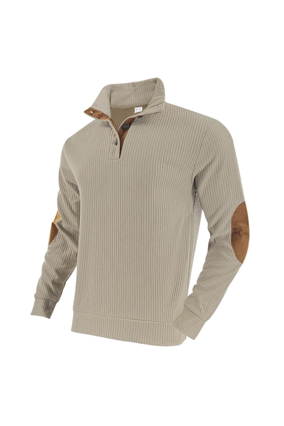 Sweatshirts for Men S-3XL Regular Fitted Long Sleeve Stand Neck Outdoor Golf Shirts for Men