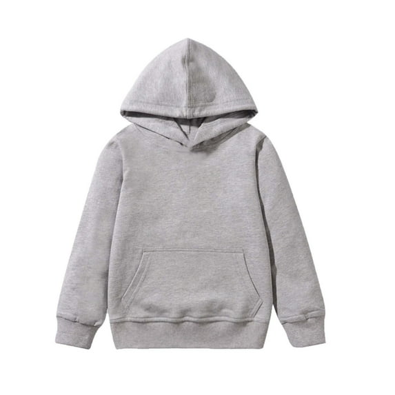 Mlzmgr Sweatshirts for Teens Hooded Long Sleeve Crwe Neck Activewear Tops with Pockets 2-12 Years Boys Girls Sports Casual Tops