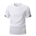 thumbnail image 1 of Mlzmgr T-Shirts for Men Gym Stretchy Short Sleeve Crew Neck Shirts Summer Sports Casual Tshirts, 1 of 4