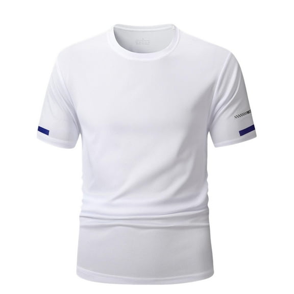 Mlzmgr T-Shirts for Men Gym Stretchy Short Sleeve Crew Neck Shirts Summer Sports Casual Tshirts