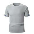 thumbnail image 1 of Mlzmgr T-Shirts for Men Compression Stretchy Short Sleeve Crew Neck Shirts Summer Sports Casual Tshirts, 1 of 4