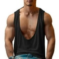 thumbnail image 1 of Mlzmgr Tank Tops Men Sleeveless Deep V Neck Loose Fitted Muscle Tanks for Men Workout Gym Shirts Solid Color, 1 of 8