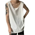 thumbnail image 1 of Mlzmgr Tank Tops for Men Summer Scoop Neck Sleeveless Solid Color Basic Tee Shirts Causal Loose Tops, 1 of 3