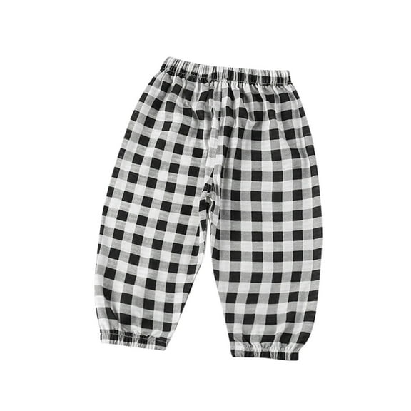 Mlzmgr Toddler Baby Clothes Unisex Plaid Lounge Pants Boys Girls Joggers Cotton Comfy Kids Sweatpants