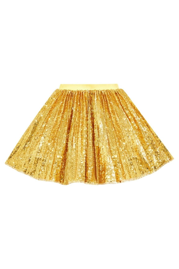 Toddler Baby Clothes for Girls Sequin Pleated Skirts Children High Waist Cute Loose Skirts