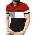 thumbnail image 1 of Mlzmgr Tshirts Shirts for Men Short Sleeve Mans Tops Business Casual Work Tees Colorblocked, 1 of 4