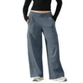 thumbnail image 1 of Mlzmgr Wide Leg Pants for Women with Multi Pockets Loose Fitted Elastic Waisted Womens Casual Pants, 1 of 7