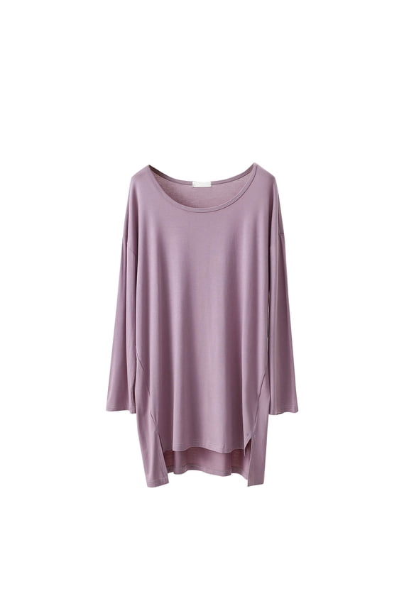 Women Blouses Long Sleeve Loose Baggy Tops Comfy Soft Night Wear Sleep Pajama Tshirts for Women