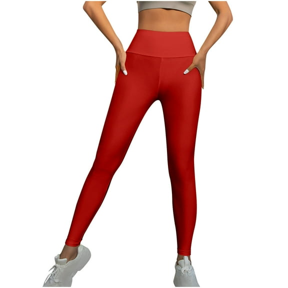 Mlzmgr Women's Leggings Elastic High Waist Yoga Base Layer Spandex Skinny Workout Pants Solid Color