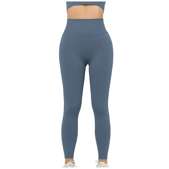 Mlzmgr Women's Leggings Seamless Stretchy Spandex Running Pants Elastic Waist Workout Gym Pants for Women