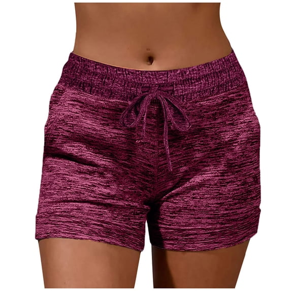Mlzmgr Womens Athletic Shorts Drawstring Elastic Waist Regular Fitting Workout Running Shorts with Pockets