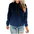thumbnail image 1 of Mlzmgr Womens Hoodies V Neck Drawstring Pullover Fall Solid Color Loose Comfy Sweatshirts Blouse, 1 of 6