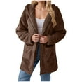 thumbnail image 1 of Mlzmgr Womens Jackets Fleece Long Sleeve Open Front Outwear Overcoats Lounge Daily Going out Coats for Women, 1 of 8